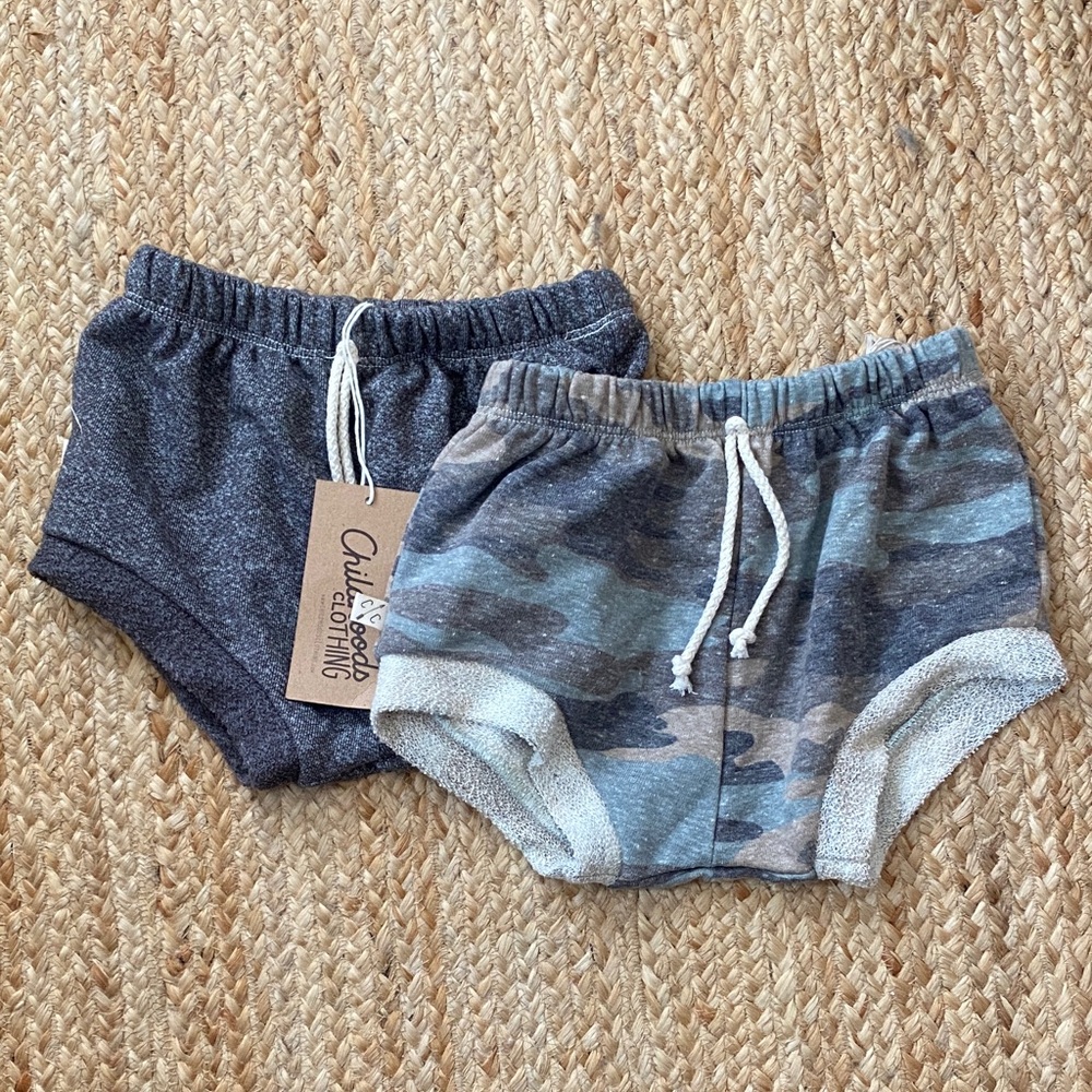 NWT Childhoods Clothing Camo and Gray Shorts Set 6-7